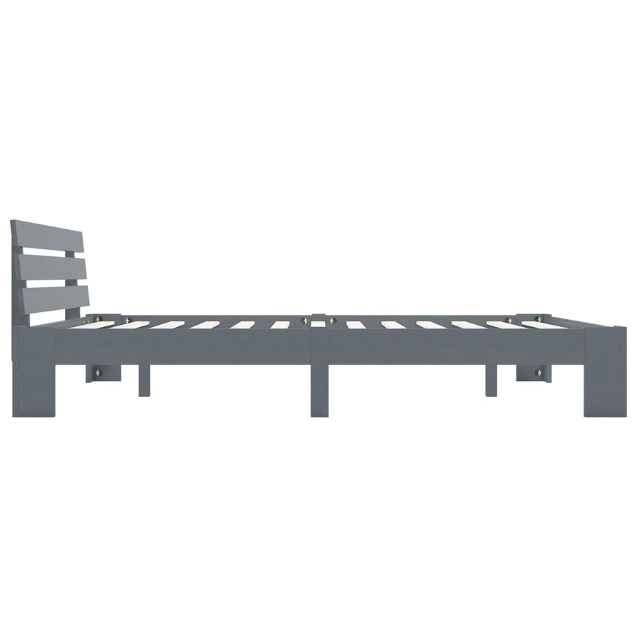 Bedframe Massief Grenenhout 160 x 200 cm Grijs