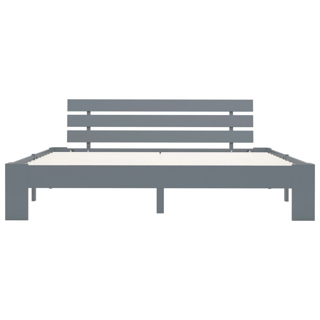 Bedframe Massief Grenenhout 180 x 200 cm Grijs
