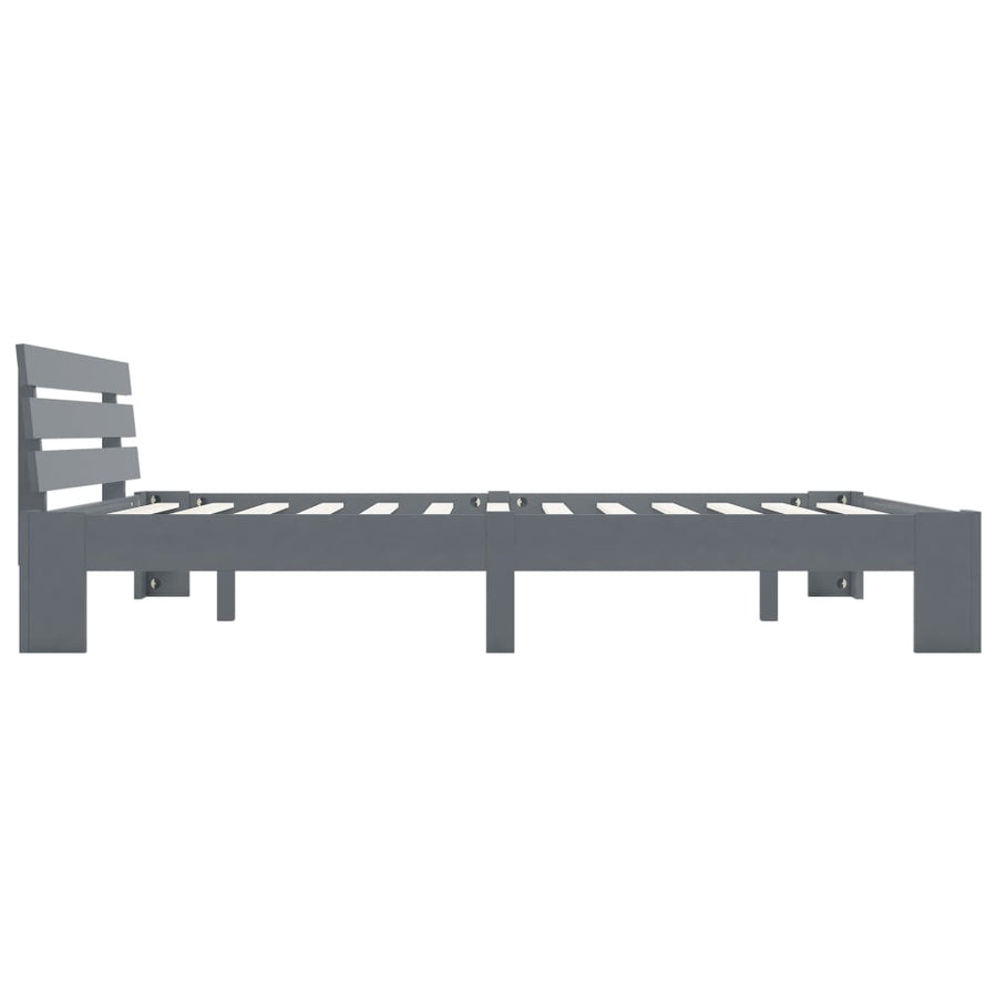 Bedframe Massief Grenenhout 180 x 200 cm Grijs