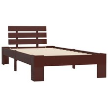 Bedframe Massief Grenenhout 100 x 200 cm Donkerbruin