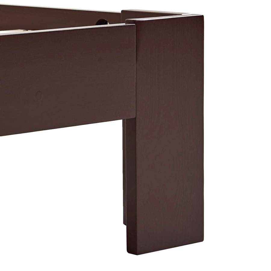 Bedframe Massief Grenenhout 100 x 200 cm Donkerbruin
