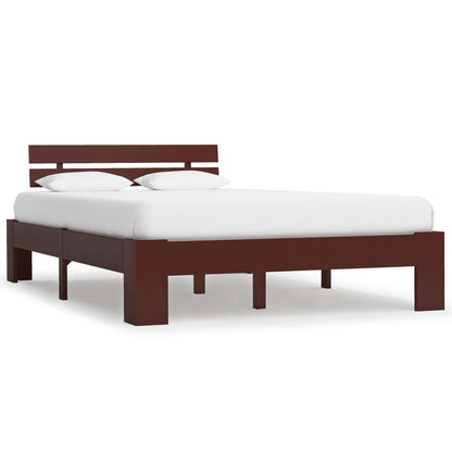 Bedframe Massief Grenenhout 120 x 200 cm Donkerbruin