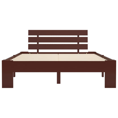 Bedframe Massief Grenenhout 120 x 200 cm Donkerbruin