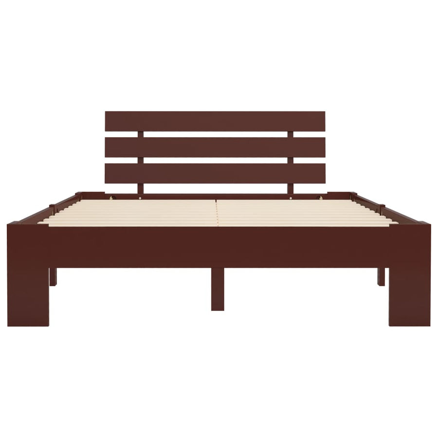 Bedframe Massief Grenenhout 120 x 200 cm Donkerbruin