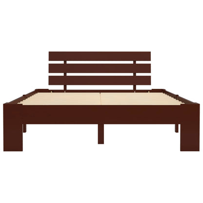 Bedframe Massief Grenenhout 140 x 200 cm Donkerbruin