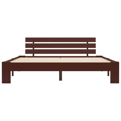 Bedframe Massief Grenenhout 160 x 200 cm Donkerbruin