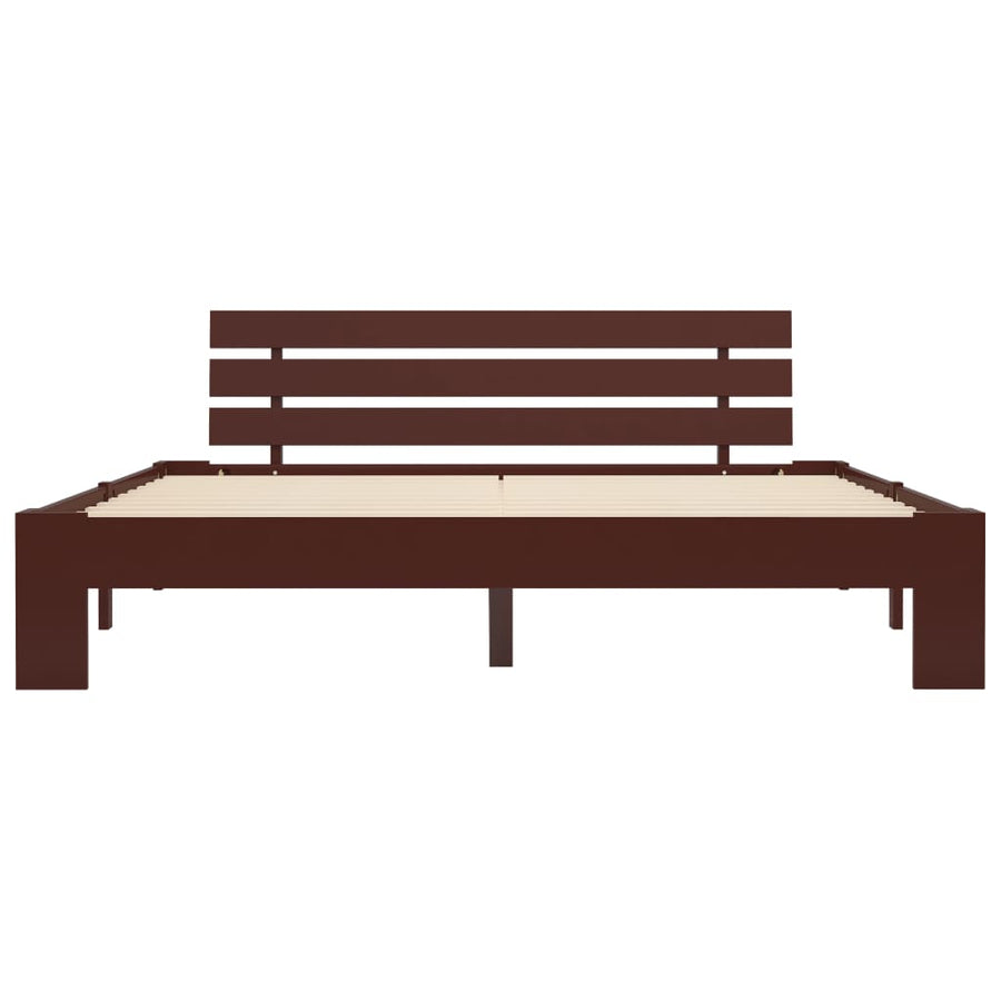 Bedframe Massief Grenenhout 160 x 200 cm Donkerbruin