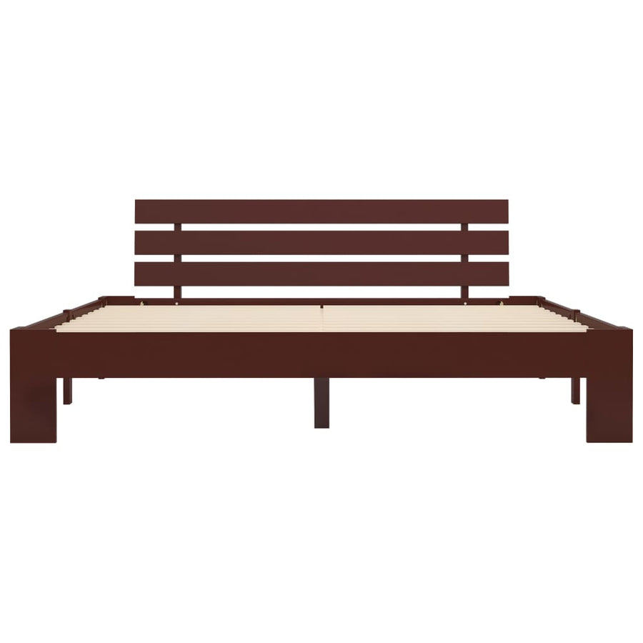 Bedframe Massief Grenenhout 180 x 200 cm Donkerbruin