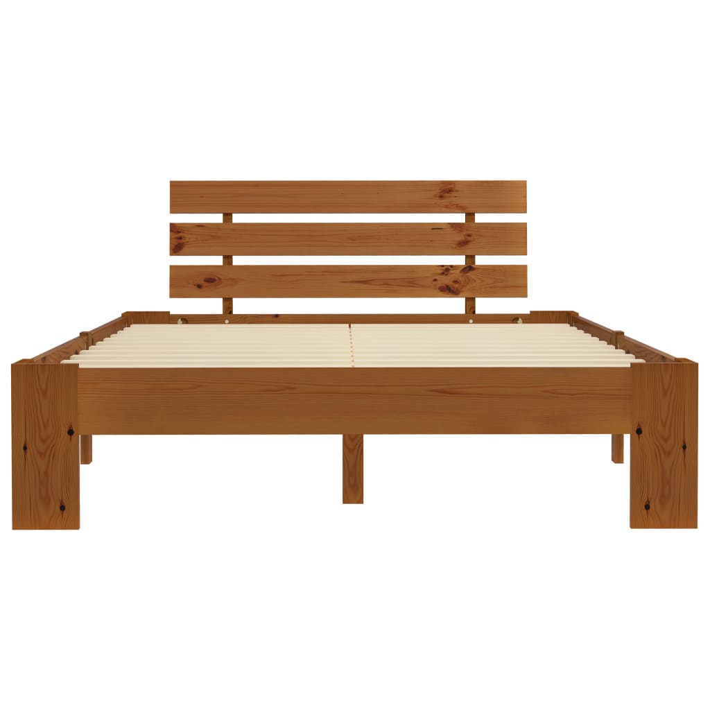 Bedframe Massief Grenenhout 120 x 200 cm Honingbruin