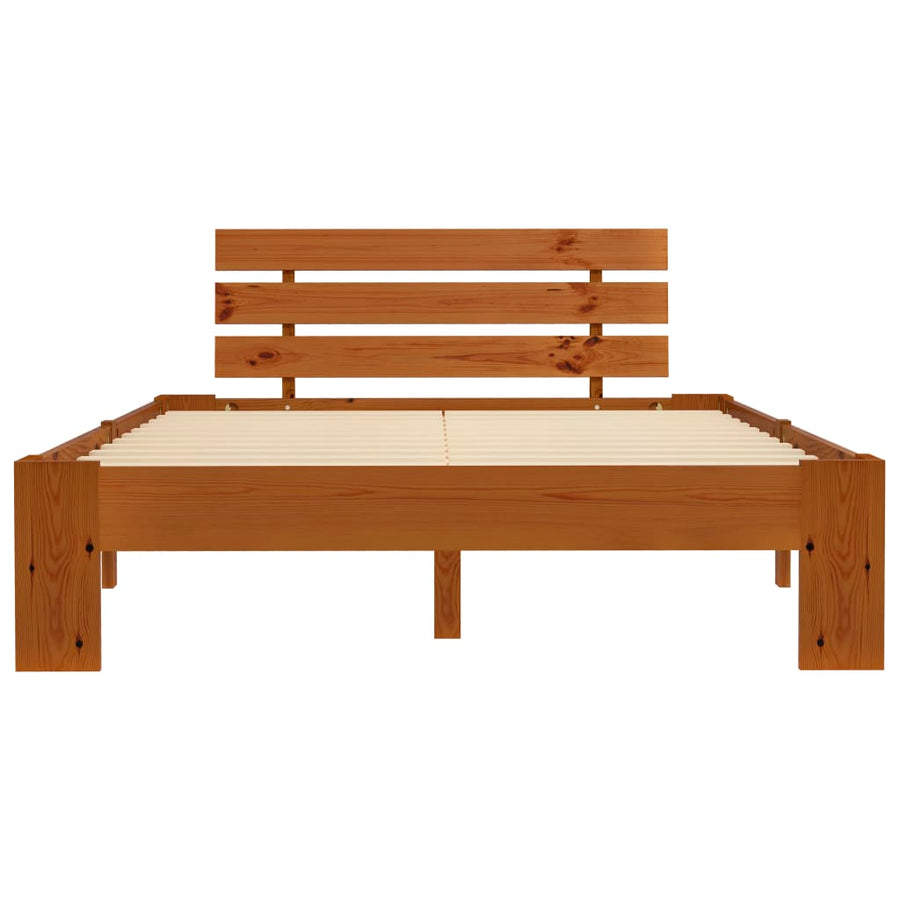 Bedframe Massief Grenenhout 140 x 200 cm Honingbruin