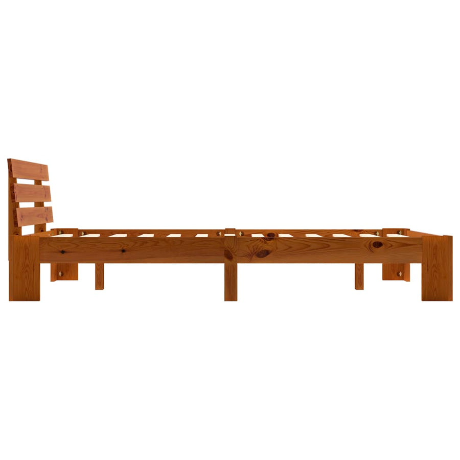 Bedframe Massief Grenenhout 140 x 200 cm Honingbruin