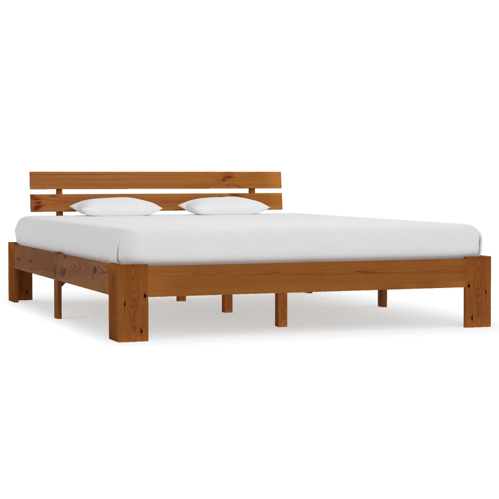 Bedframe Massief Grenenhout 180 x 200 cm Honingbruin