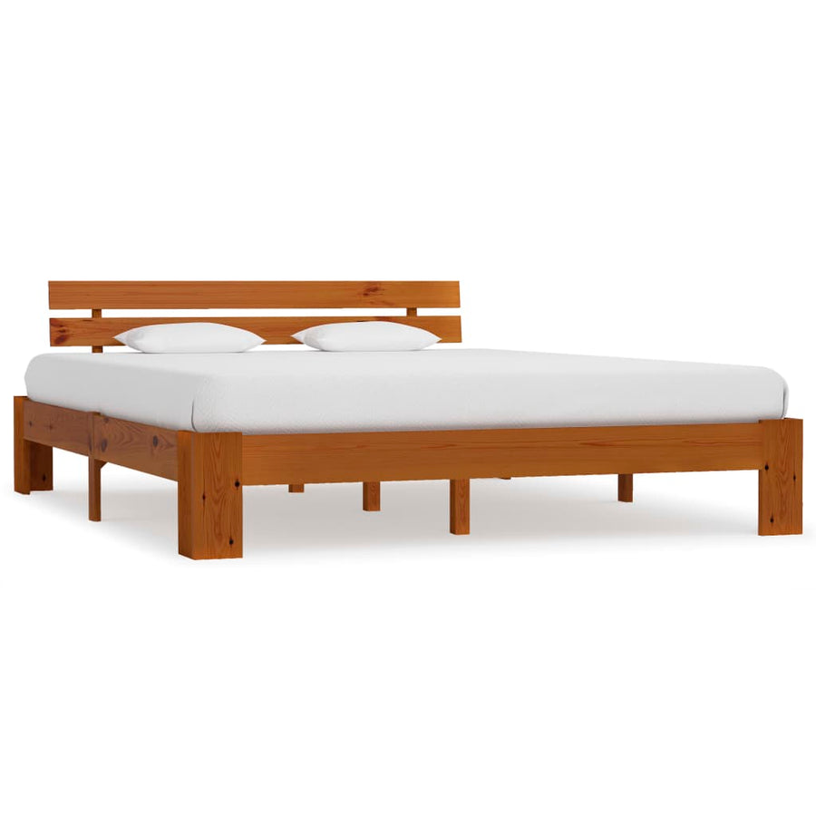 Bedframe Massief Grenenhout 180 x 200 cm Honingbruin