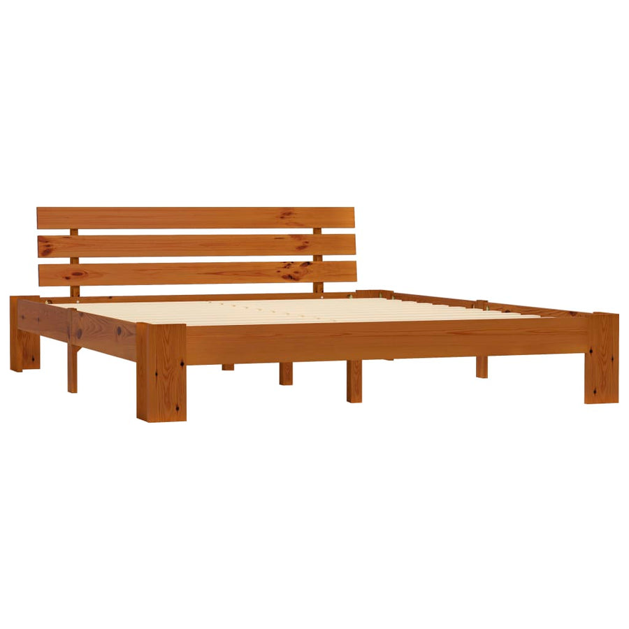 Bedframe Massief Grenenhout 180 x 200 cm Honingbruin
