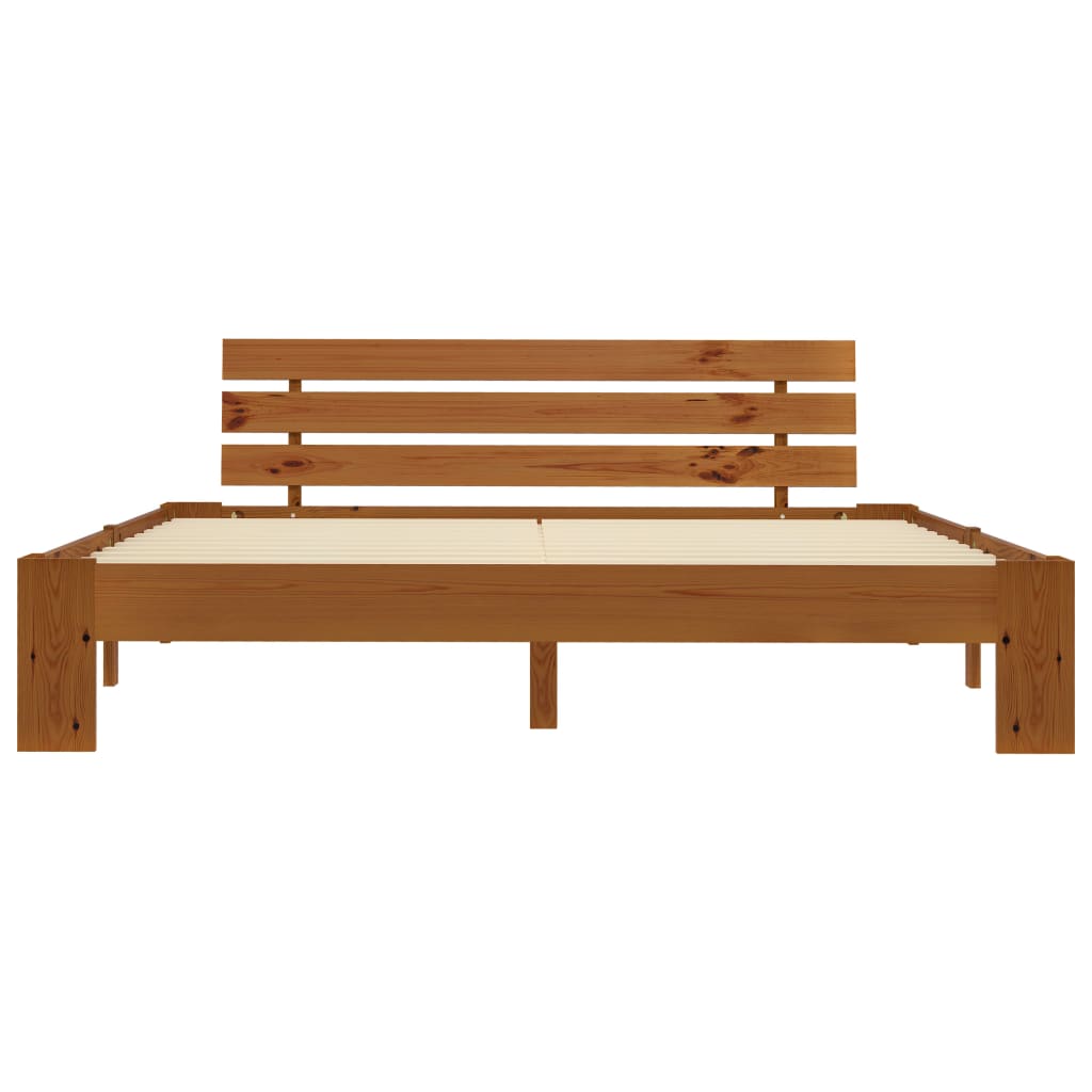 Bedframe Massief Grenenhout 180 x 200 cm Honingbruin