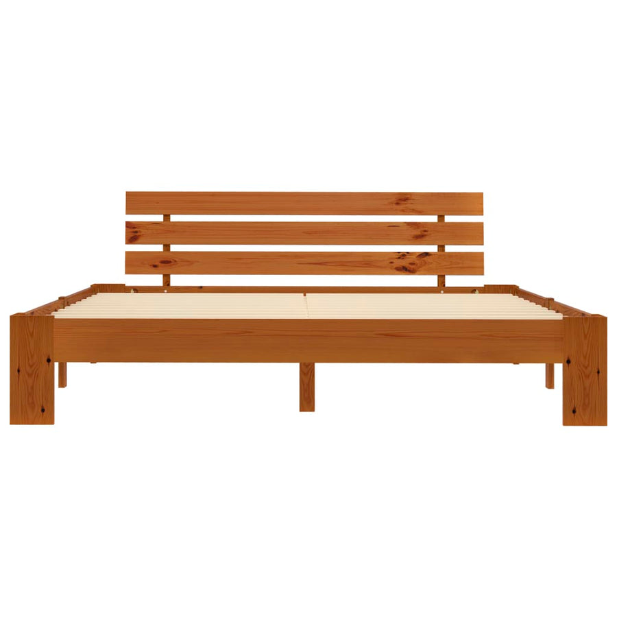 Bedframe Massief Grenenhout 180 x 200 cm Honingbruin