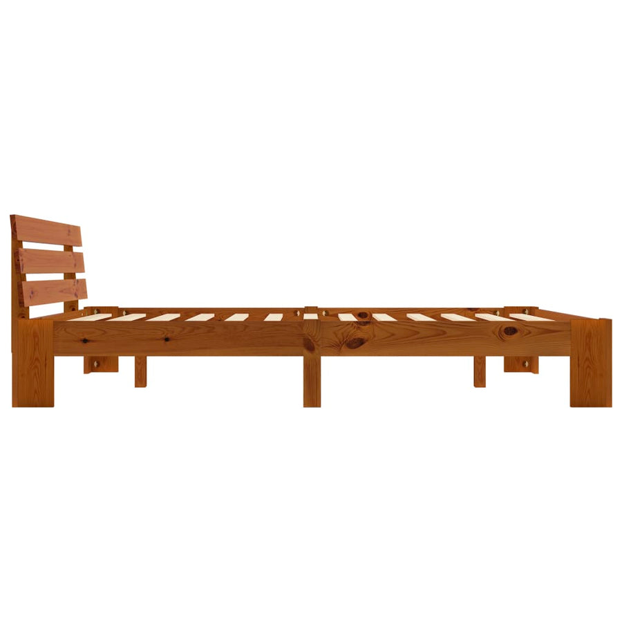 Bedframe Massief Grenenhout 180 x 200 cm Honingbruin