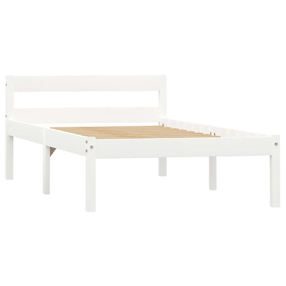 Bedframe Massief Grenenhout 90 x 200 cm Wit