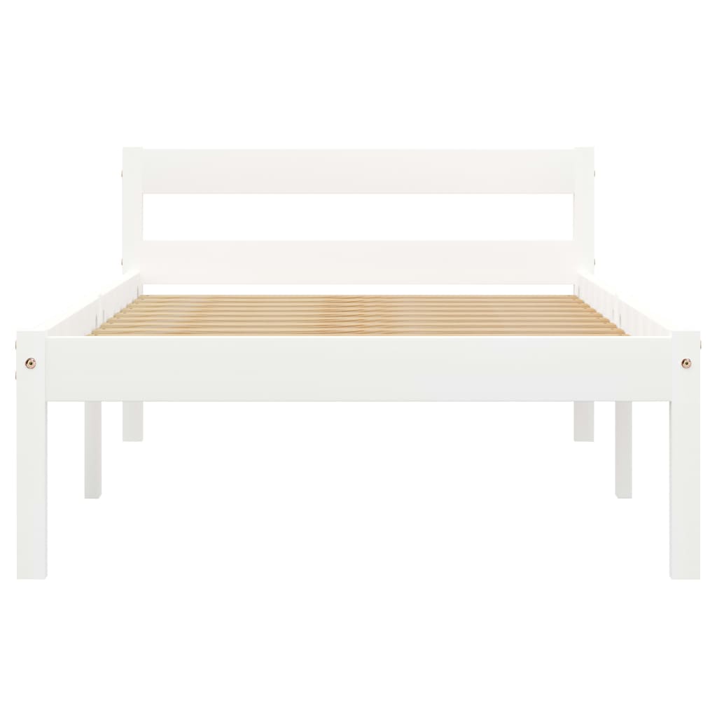 Bedframe Massief Grenenhout 90 x 200 cm Wit