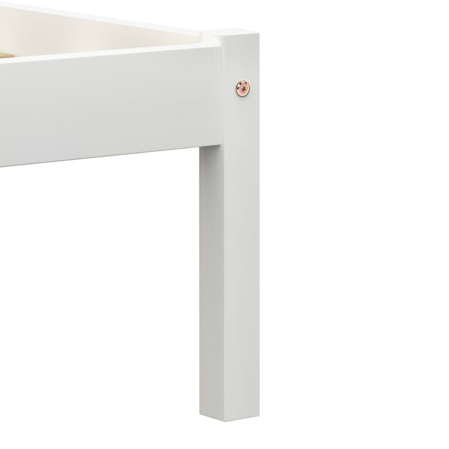 Bedframe Massief Grenenhout 90 x 200 cm Wit