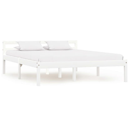 Bedframe Massief Grenenhout 140 x 200 cm Wit
