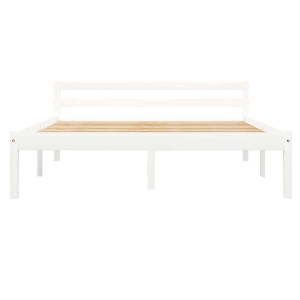 Bedframe Massief Grenenhout 140 x 200 cm Wit