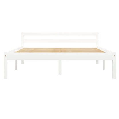 Bedframe Massief Grenenhout 140 x 200 cm Wit