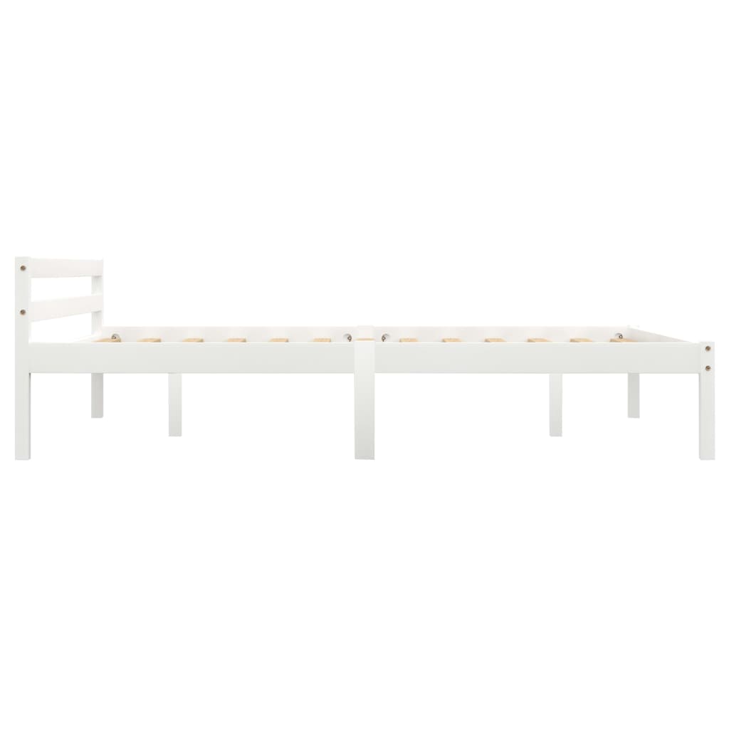 Bedframe Massief Grenenhout 140 x 200 cm Wit