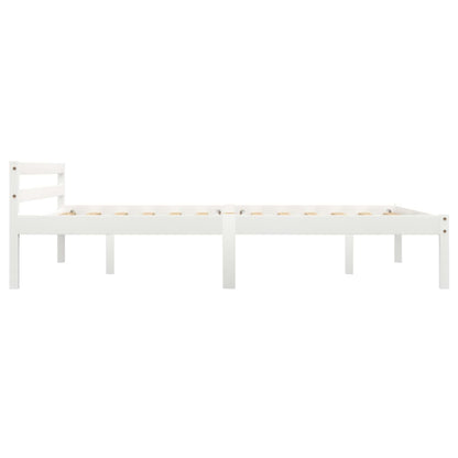 Bedframe Massief Grenenhout 140 x 200 cm Wit