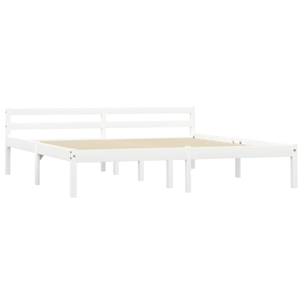 Bedframe Massief Grenenhout 160 x 200 cm Wit