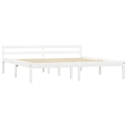 Bedframe Massief Grenenhout 160 x 200 cm Wit