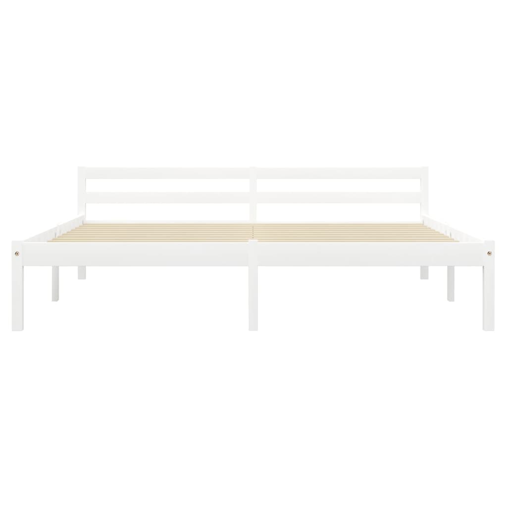 Bedframe Massief Grenenhout 160 x 200 cm Wit
