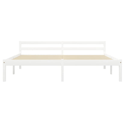 Bedframe Massief Grenenhout 160 x 200 cm Wit