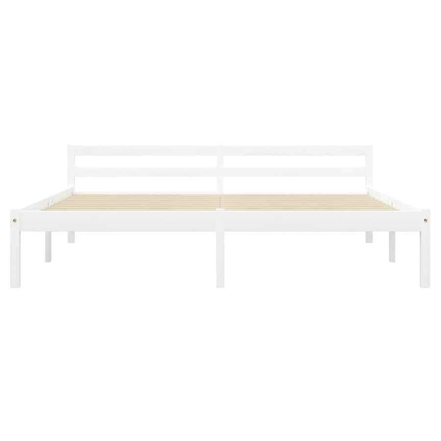 Bedframe Massief Grenenhout 160 x 200 cm Wit