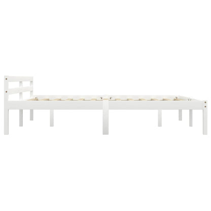 Bedframe Massief Grenenhout 180 x 200 cm Wit