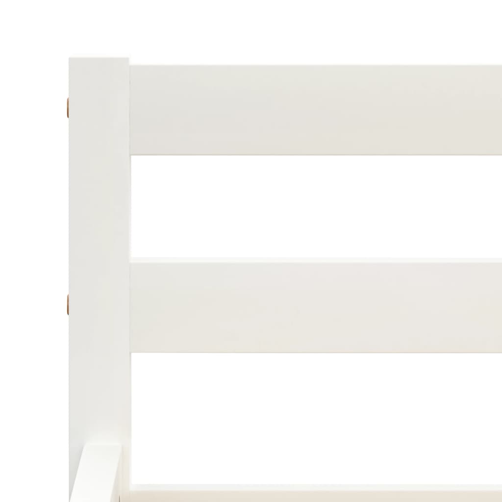 Bedframe Massief Grenenhout 180 x 200 cm Wit