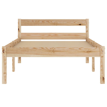 Bedframe massief grenenhout 100x200 cm 100 x 200 cm Lichtbruin
