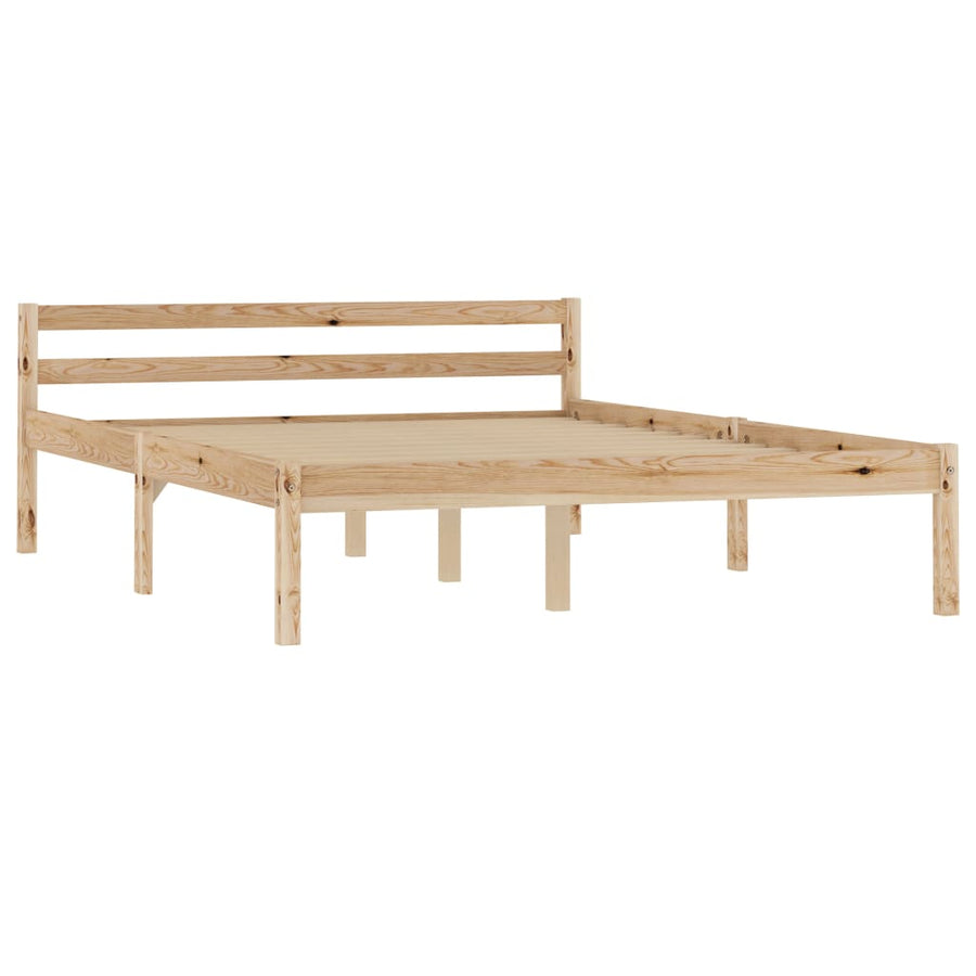 Bedframe Massief Grenenhout 120 x 200 cm Lichtbruin