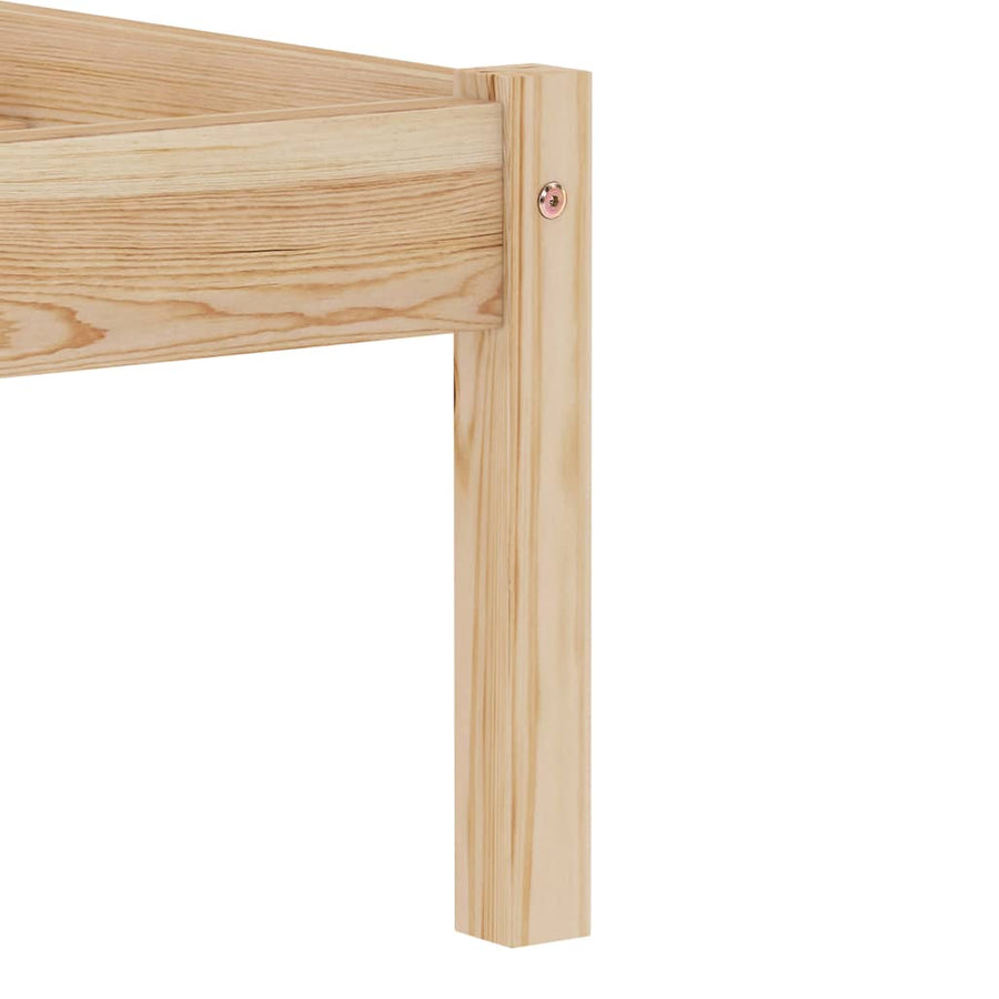 Bedframe Massief Grenenhout 120 x 200 cm Lichtbruin
