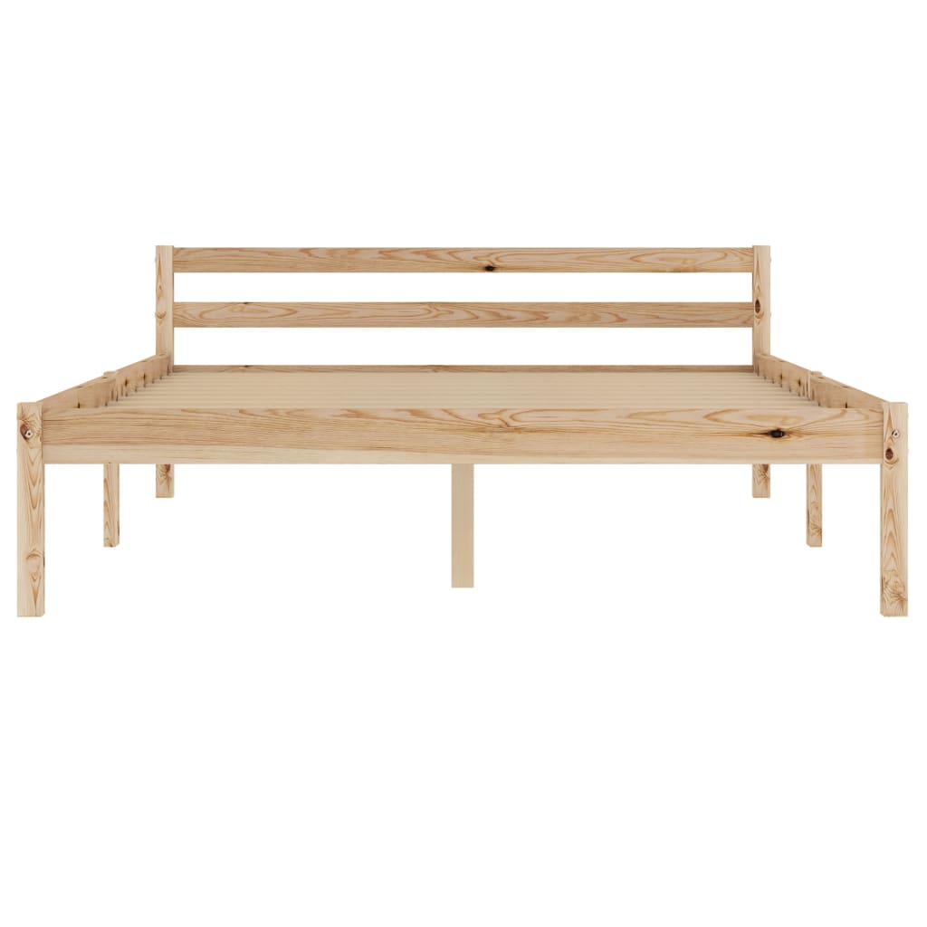 Bedframe Massief Grenenhout 140 x 200 cm Lichtbruin