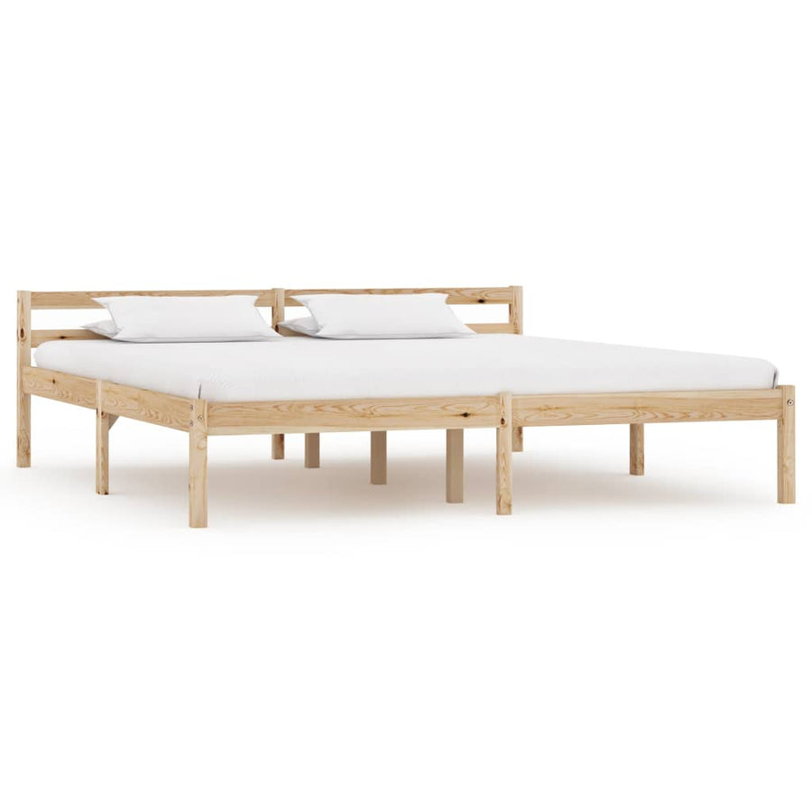 Bedframe Massief Grenenhout 160 x 200 cm Lichtbruin