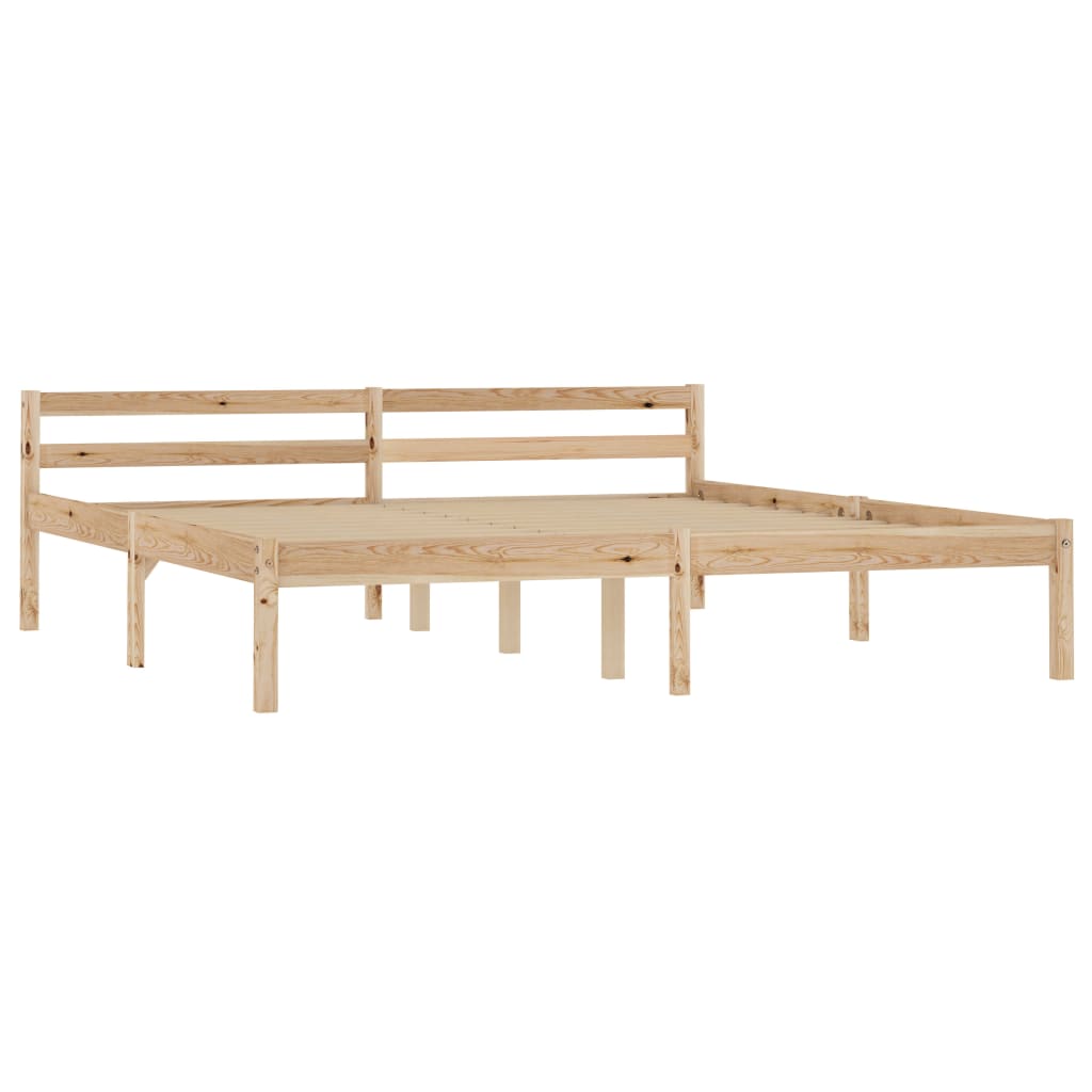 Bedframe Massief Grenenhout 160 x 200 cm Lichtbruin