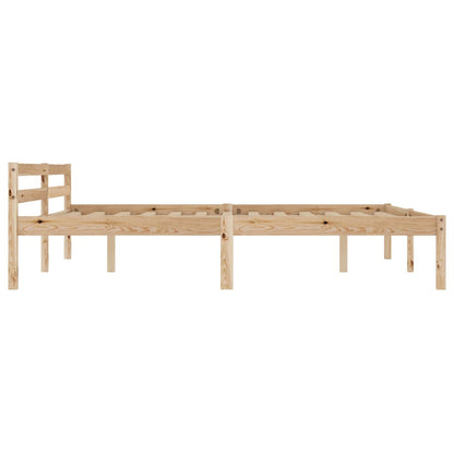 Bedframe Massief Grenenhout 160 x 200 cm Lichtbruin