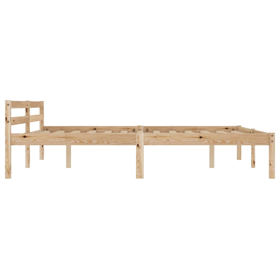 Bedframe Massief Grenenhout 160 x 200 cm Lichtbruin