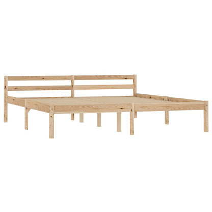 Bedframe Massief Grenenhout 180 x 200 cm Lichtbruin