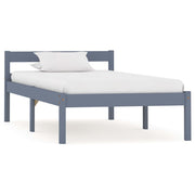 Bedframe massief grenenhout 100x200 cm grijs