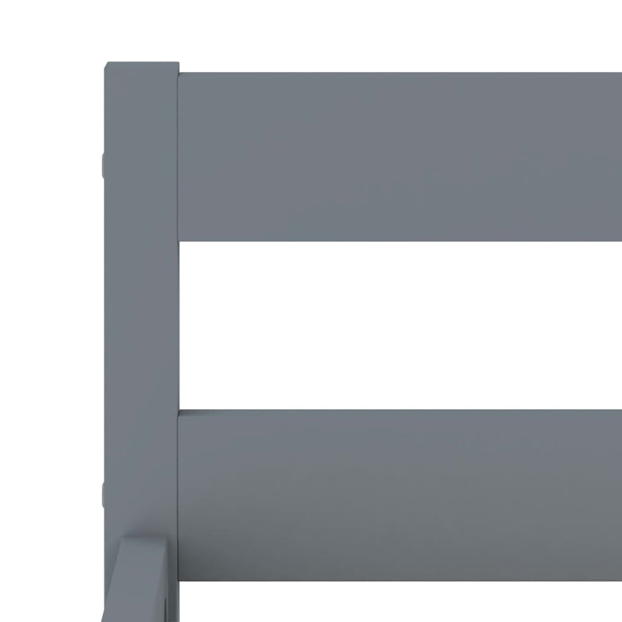 Bedframe Massief Grenenhout 100 x 200 cm Grijs