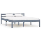 Solid Pine Bed Frame Grey 120x200 cm