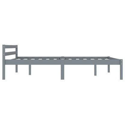 Bedframe Massief Grenenhout 120 x 200 cm Grijs