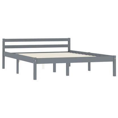Bedframe Massief Grenenhout 140 x 200 cm Grijs